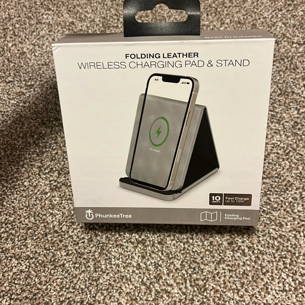 Leather wireless charging pad/stand